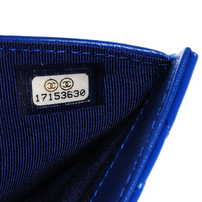 Chanel Patent Quilted Large Flap Wallet Dark Blue 10 of 10