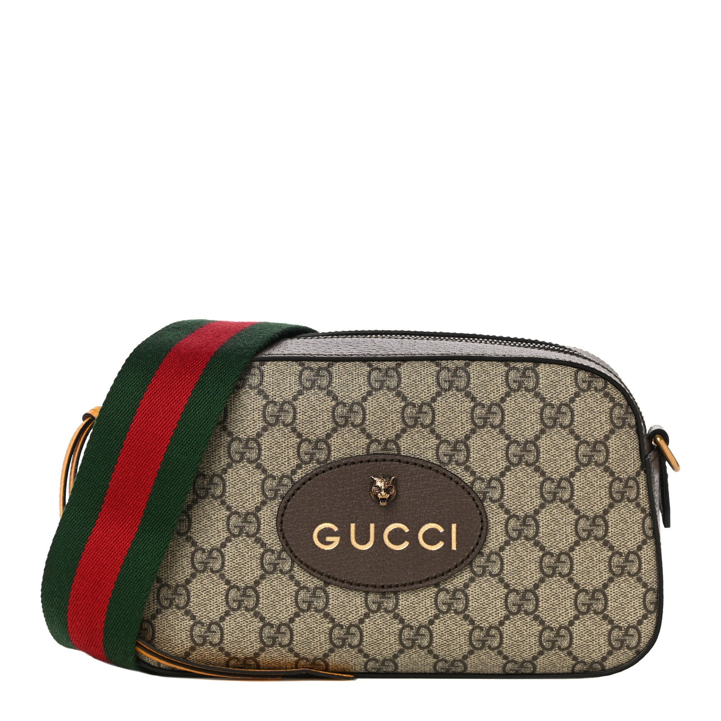 GG Supreme Monogram Web Neo Vintage Shoulder Bag Beige New Acero Crop