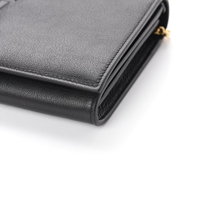 Saint Laurent Calfskin Monogram Belle de Jour Chain Clutch Black 8 of 8