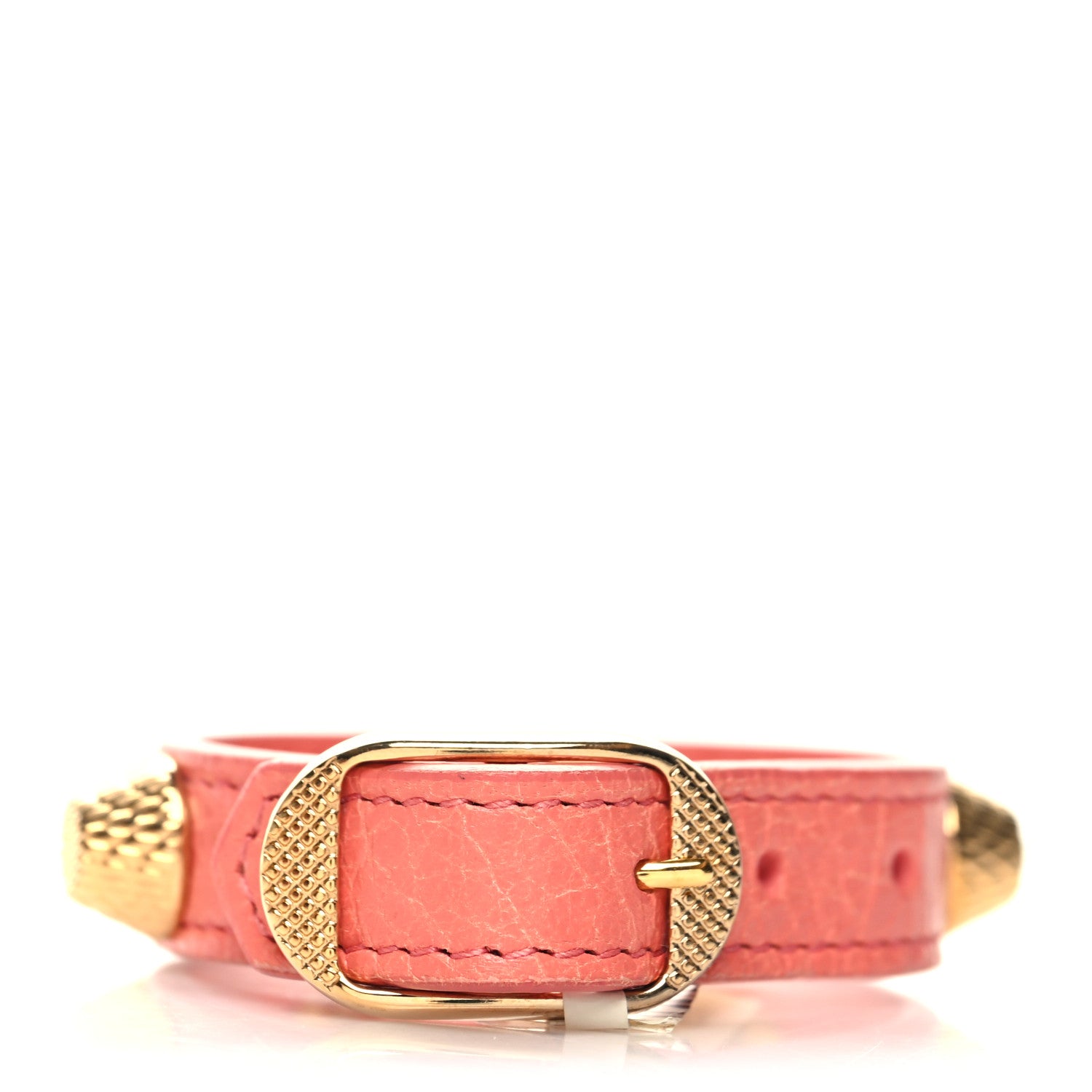Balenciaga Agneau Giant 12 Gold Hardware Stud Bracelet Pink 3 of 4