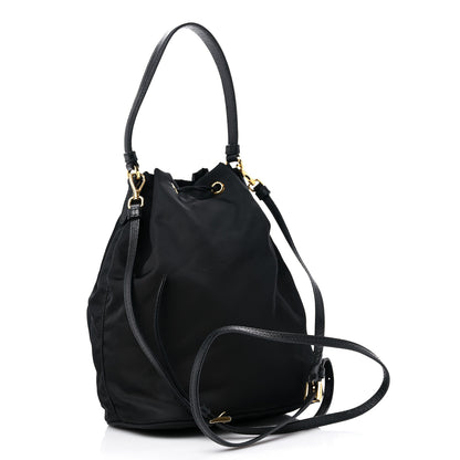 Prada Re-Nylon Duet Drawstring Shoulder Bag Black 3 of 10