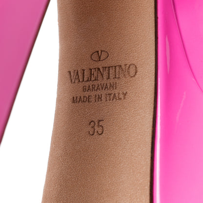 Valentino Garavani Patent Tan-Go 45/135mm Platform Pumps 35 Pink PP 8 of 9