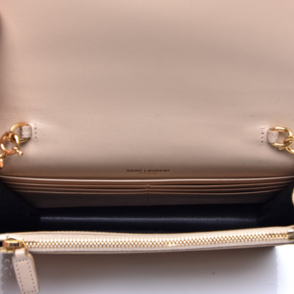 Saint Laurent Smooth Calfskin Classic Monogram Kate Tassel Chain Wallet Nude Powder 5 of 10