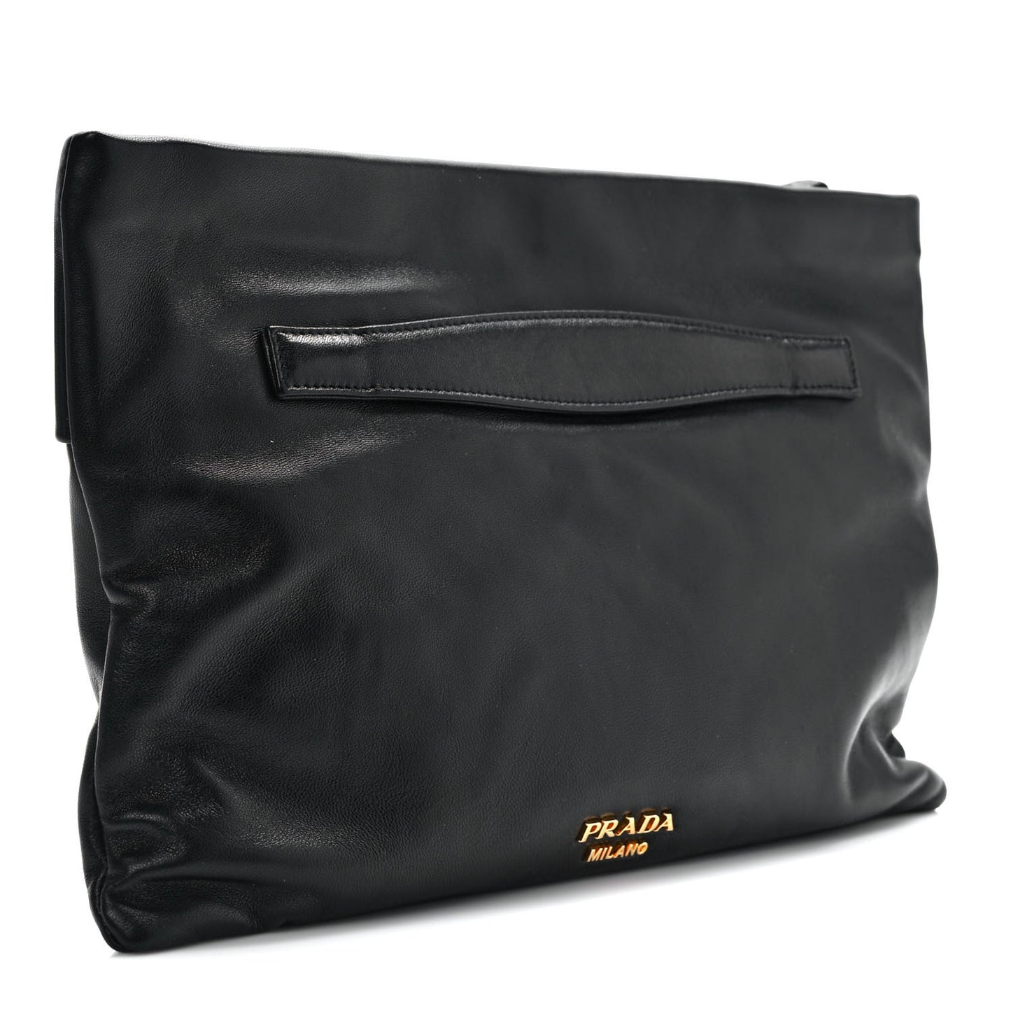 Nappa Zip Clutch Black