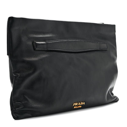 Prada Nappa Zip Clutch Black 3 of 9