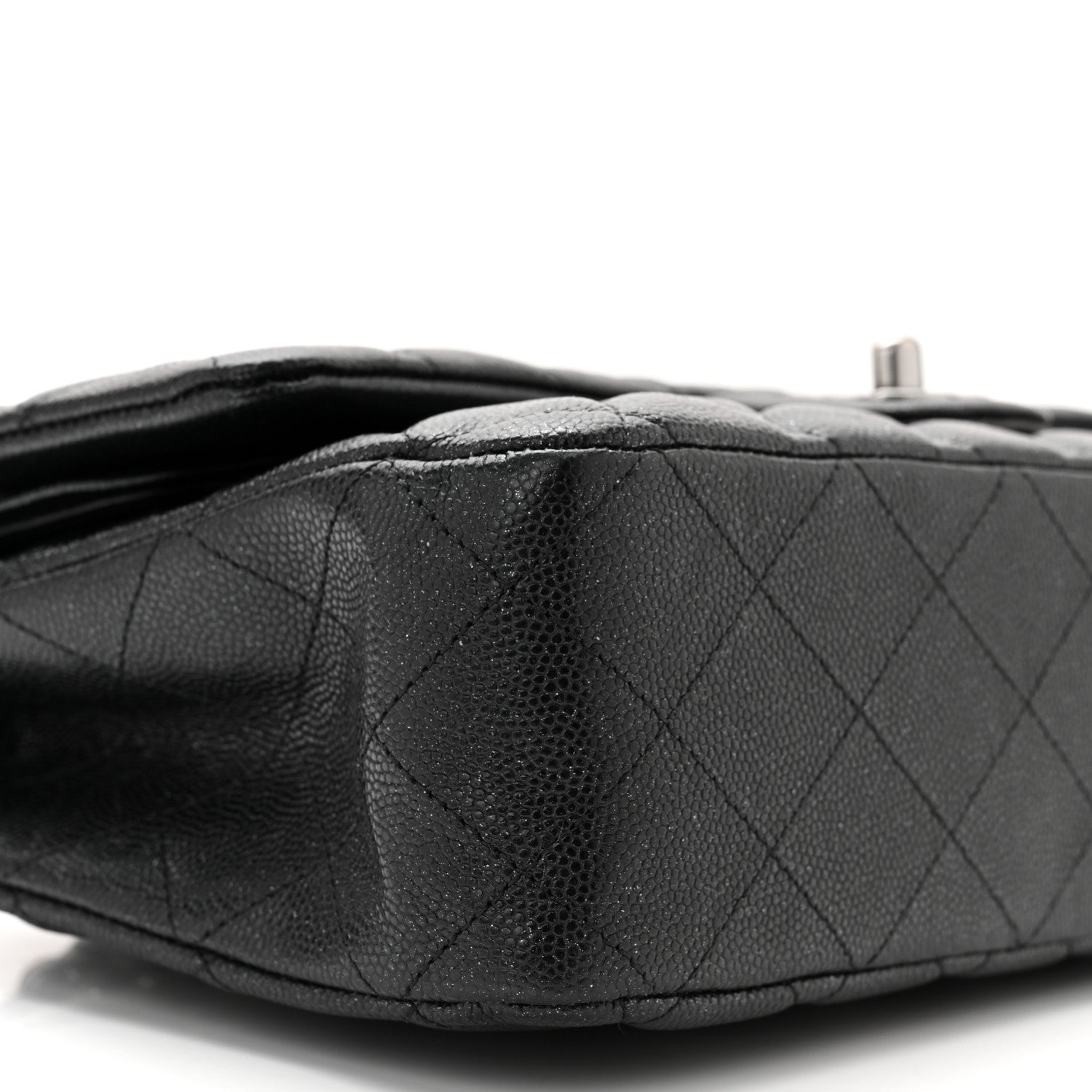 Chanel Iridescent Caviar Quilted Medium Double Flap Black 9 of 10