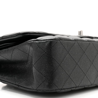 Chanel Iridescent Caviar Quilted Medium Double Flap Black 9 of 10