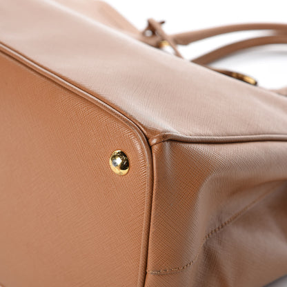 Prada Saffiano Large Galleria Double Zip Tote Caramel 13 of 21