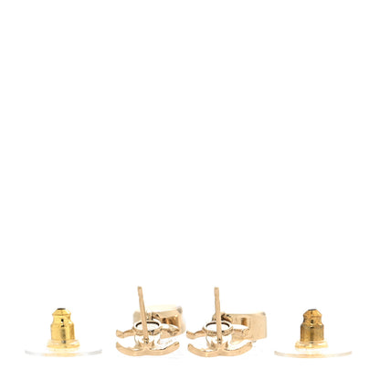 Chanel Crystal CC Tear Drop Earrings Gold 3 of 5