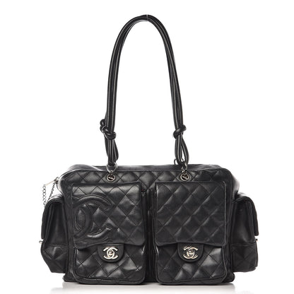 Chanel Calfskin Quilted Large Cambon Multipocket Reporter Black 1 of 7