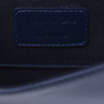 Christian Dior Patent Cannage Lady Dior Convertible Clutch Navy Blue 6 of 14