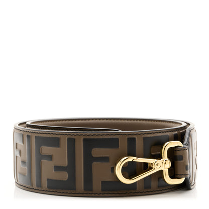 Fendi Vitello Century Bi-Color FF 1974 Embossed Strap You Maya Black 1 of 4