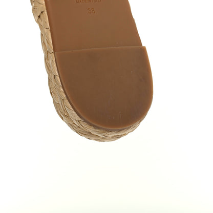 Valentino Garavani Raffia Vlogo Espadrille 5mm Flat Slide Sandals 38 Natural 9 of 15