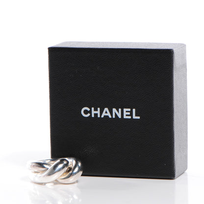 Chanel Sterling Silver Knot Ring 5.5 3 of 5
