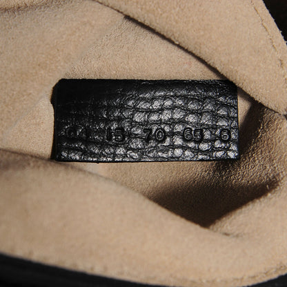 Chloe Grained Calfskin Lambskin Mini Bi-Color Drew Shoulder Bag Black Powder Beige 6 of 7