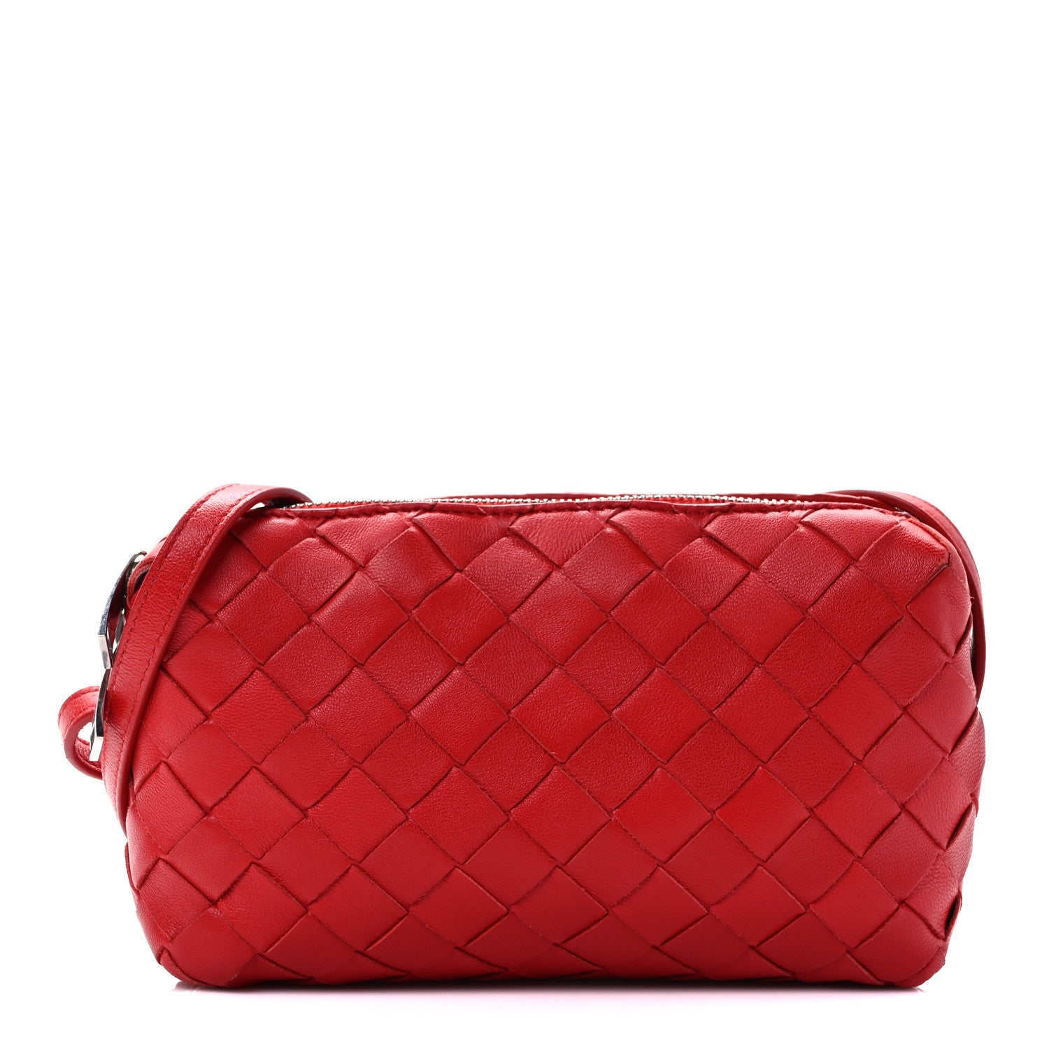 Bottega Veneta Nappa Intrecciato Mini Crossbody Red 1 of 13