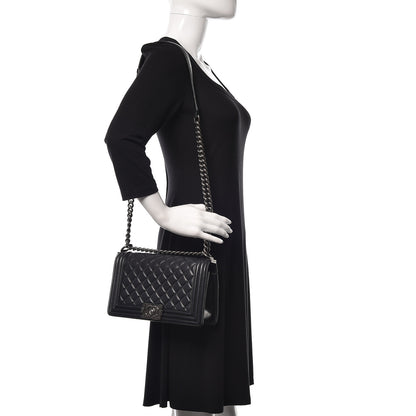 Chanel Calfskin Quilted Medium Boy Flap Black 2 of 11
