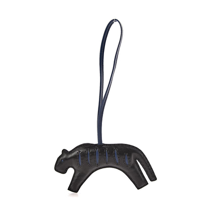 Hermes Milo Lambskin Rooroo Bag Charm Black Bleu de Malte 1 of 4