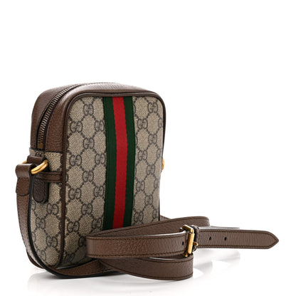 Gucci GG Supreme Monogram Web Mini Ophidia Messenger Brown 3 of 10