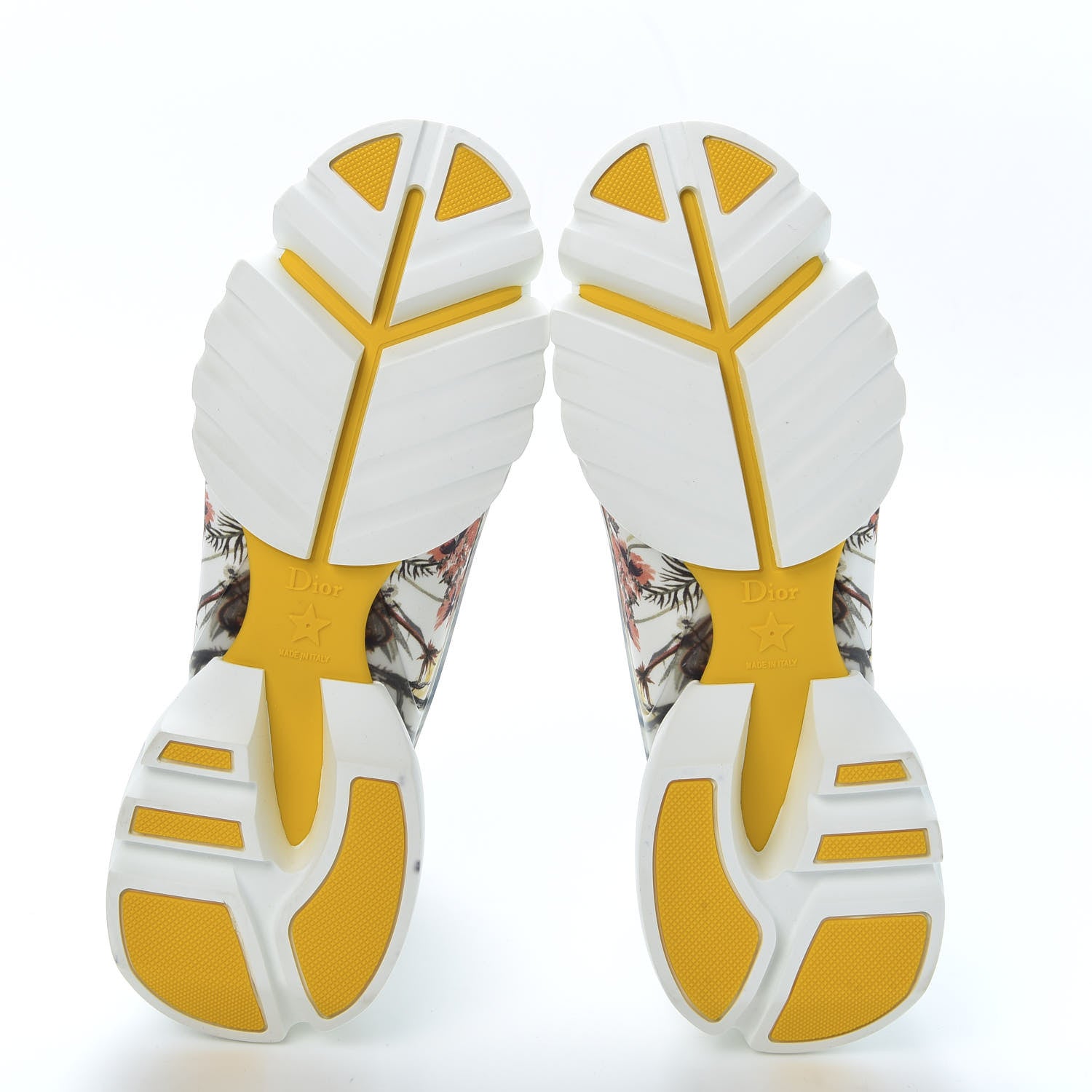 Christian Dior Neoprene Rubber Champetre Print Womens D-Connect Sneakers 40.5 White Multicolor 10 of 12