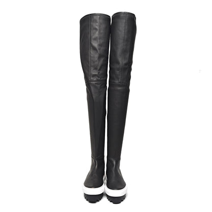 Givenchy Lambskin Platform Over The Knee Boots 37.5 Black 2 of 17
