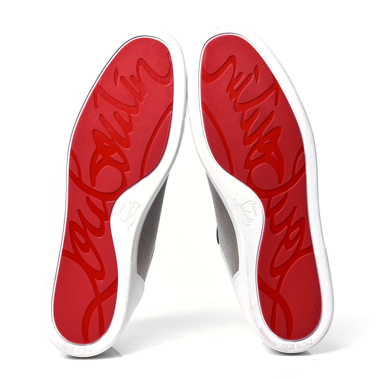 Christian Louboutin Calfskin Mens Rantulow Orlato Flat Sneakers 45 White Grey 5 of 6