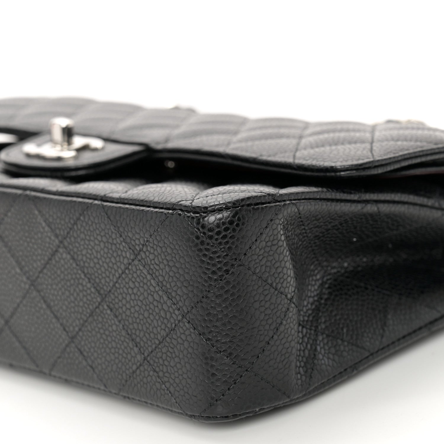 Chanel Caviar Quilted Medium Double Flap Black 10 of 11