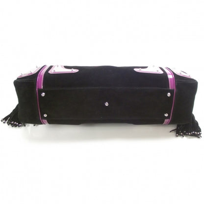 Gucci Suede Race Medium Top Handle Tote Black 4 of 9