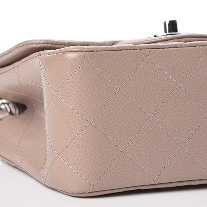 Chanel Caviar Quilted Mini Square Flap Taupe 9 of 10