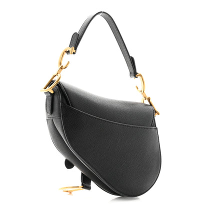 Christian Dior Grained Calfskin Mini Saddle Bag Black 3 of 11