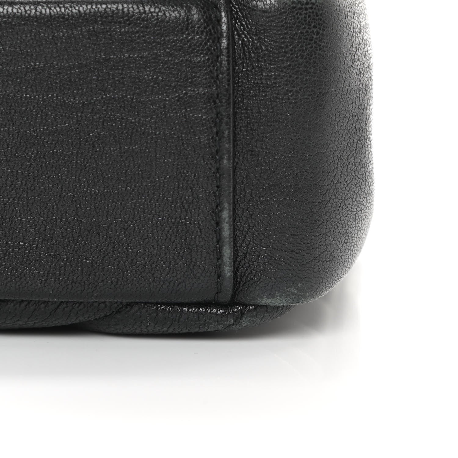 Saint Laurent Sheepskin Matelasse Chevron Monogram Medium College Bag Black 11 of 14