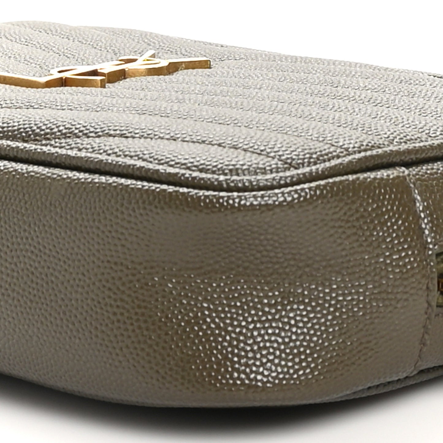 Grain De Poudre Matelasse Monogram Mini Lou Camera Bag Dark Latte