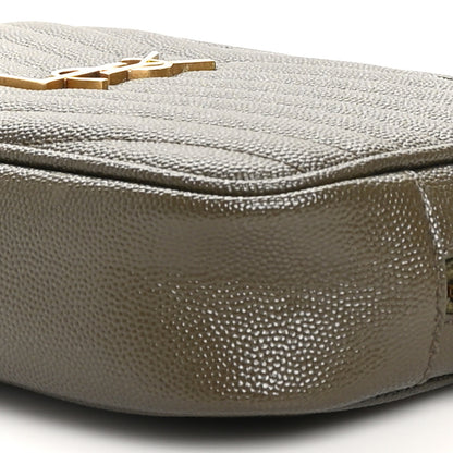 Saint Laurent Grain De Poudre Matelasse Monogram Mini Lou Camera Bag Dark Latte 9 of 11