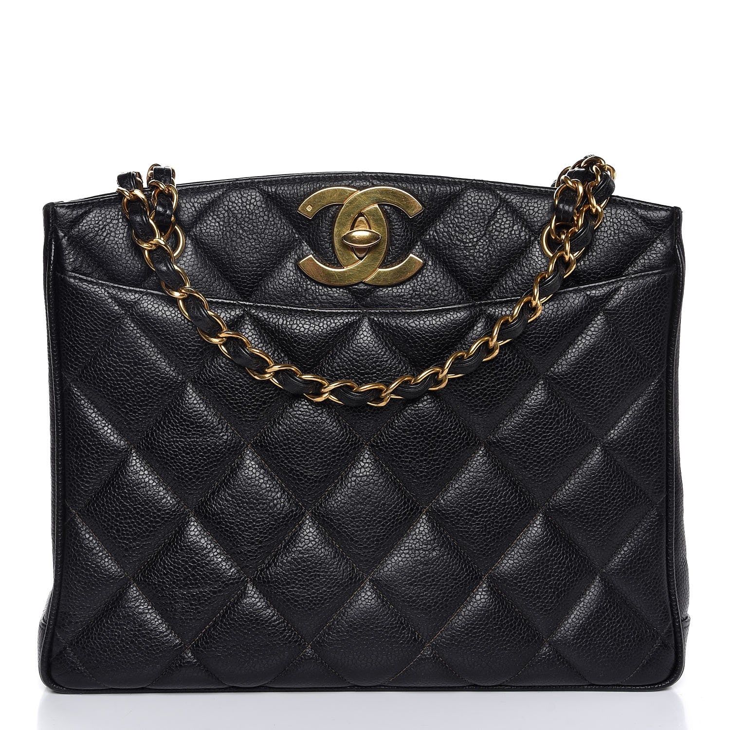 Chanel Caviar Quilted CC Shoulder Bag Black 1 of 8