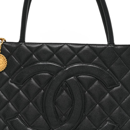 Chanel Caviar Quilted Medallion Tote Black 8 of 10