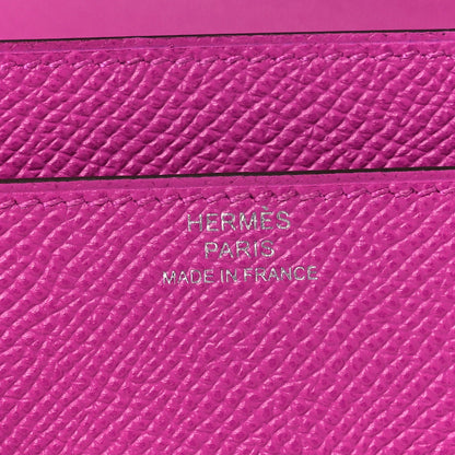 Hermes Epsom Enamel Constance Long Wallet Magnolia Brighton Bleu 6 of 9