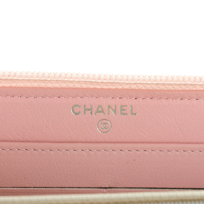 Chanel Caviar Large Timeless CC Zip Around Wallet Pink 6 of 8