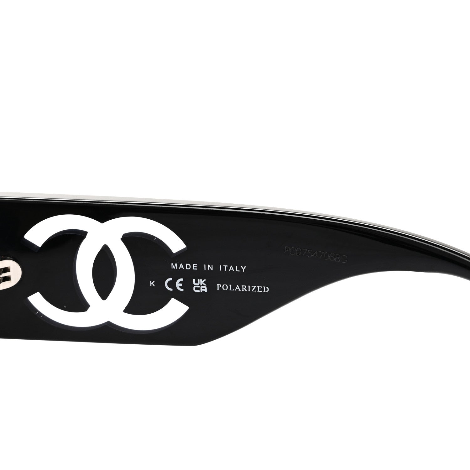 Chanel Acetate Polarized Rectangle Sunglasses 5526-A Black 6 of 6