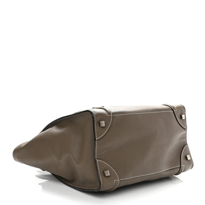 Celine Drummed Calfskin Mini Luggage Souris 4 of 13