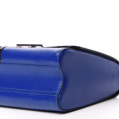 Louis Vuitton Epi Flamingo Twist Shoulder Bag MM Blue 7 of 10