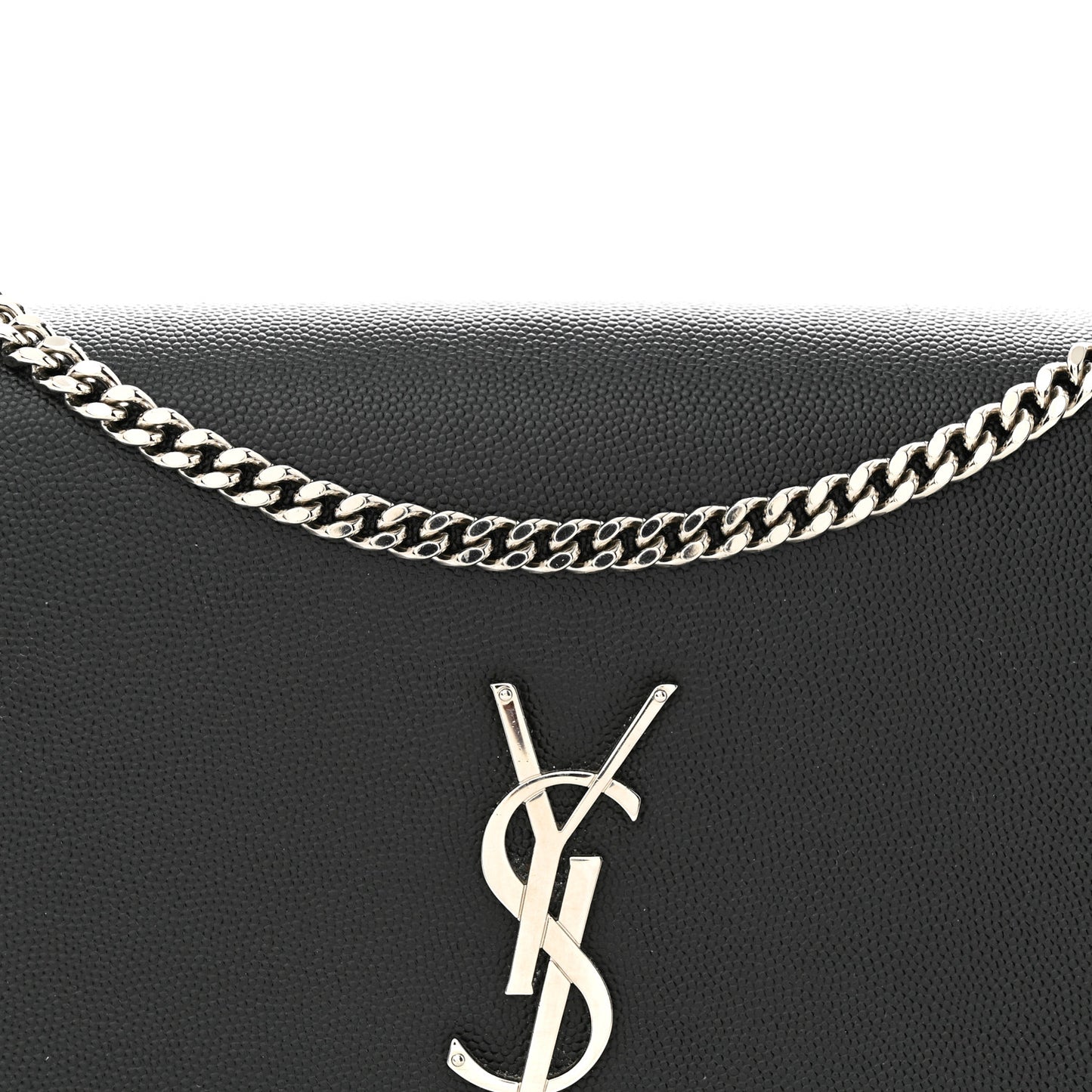 Grain De Poudre Medium Classic Monogram Kate Satchel Black