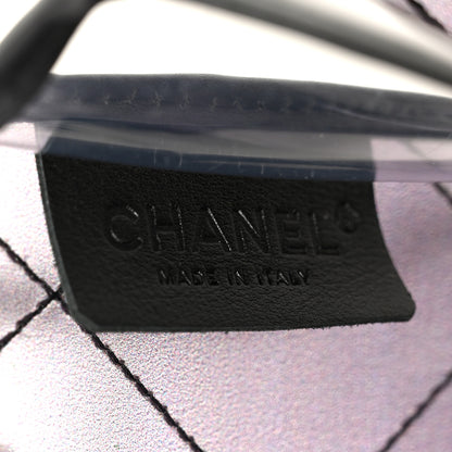 Chanel Vinyl Quilted Degrade Jumbo Single Flap Black 7 of 11