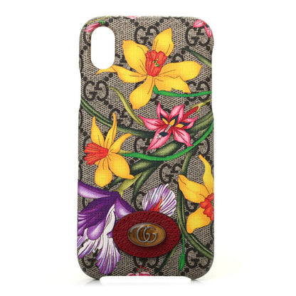 Gucci GG Supreme Monogram Flora Ophidia iPhone XR Case 1 of 3