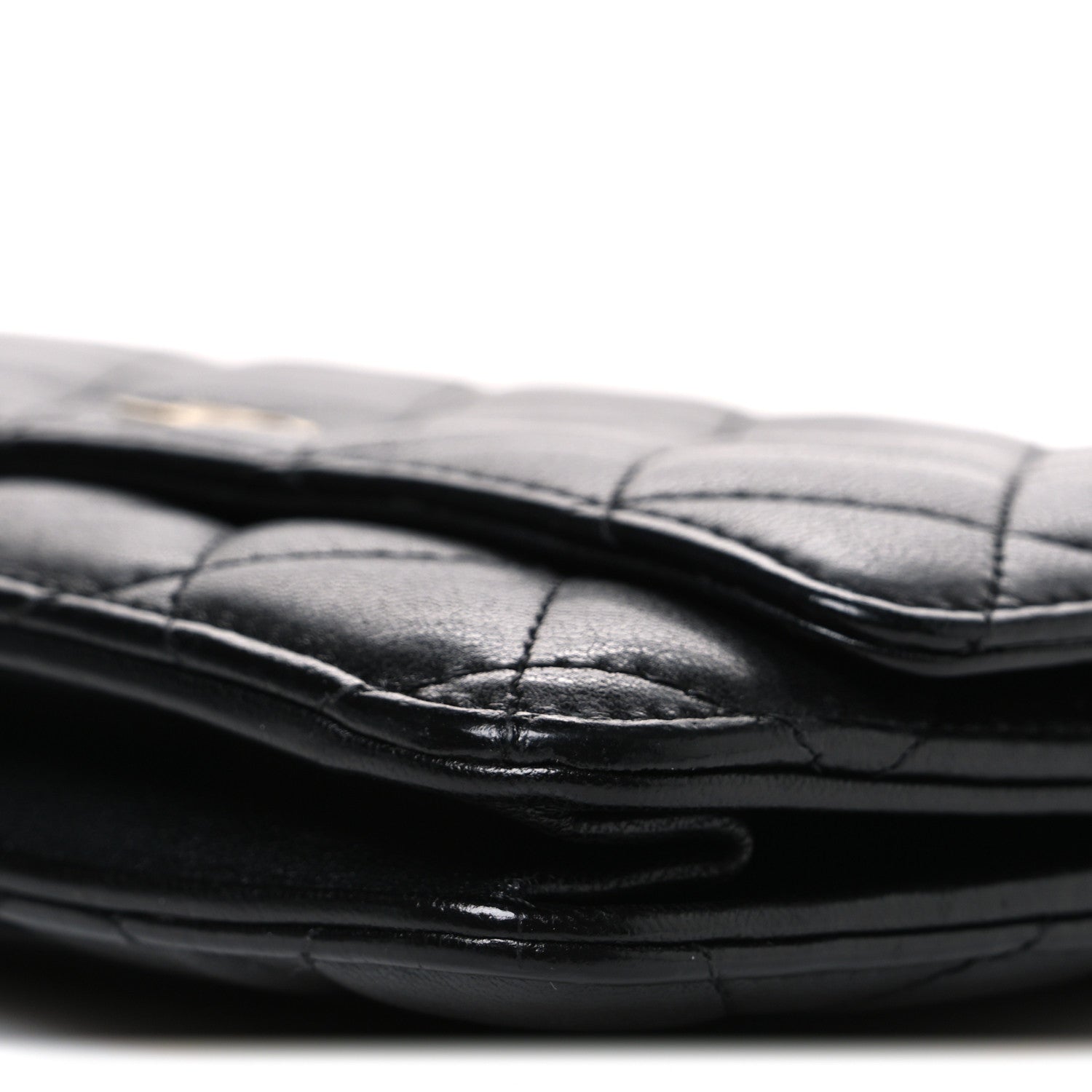 Chanel Lambskin Quilted Wallet On Chain WOC Black 11 of 13