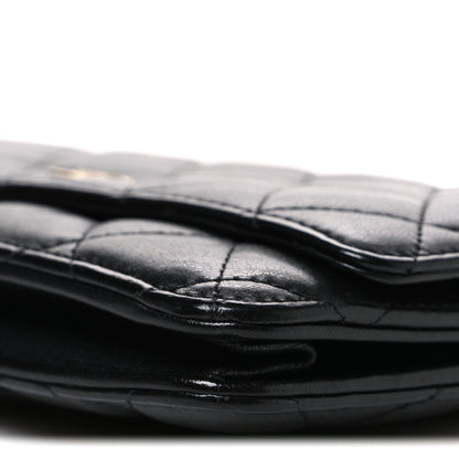 Chanel Lambskin Quilted Wallet On Chain WOC Black 11 of 13