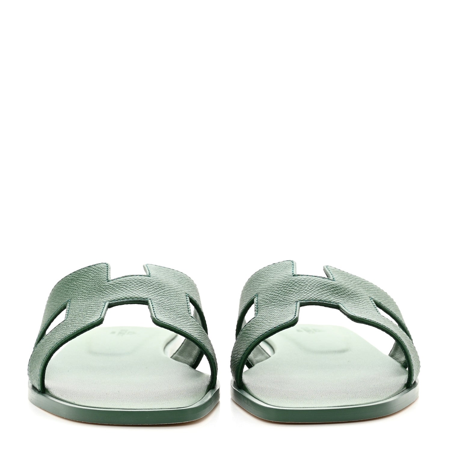 Hermes Epsom Oran Sandals 40 Vert Cactus 2 of 9