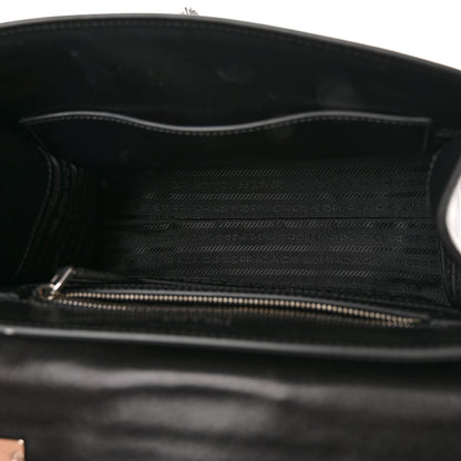 Prada City Calf Ribbon Shoulder Bag Black 6 of 14