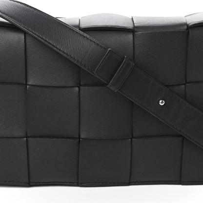Bottega Veneta Lambskin Maxi Intrecciato Cassette Crossbody Bag Black 7 of 9