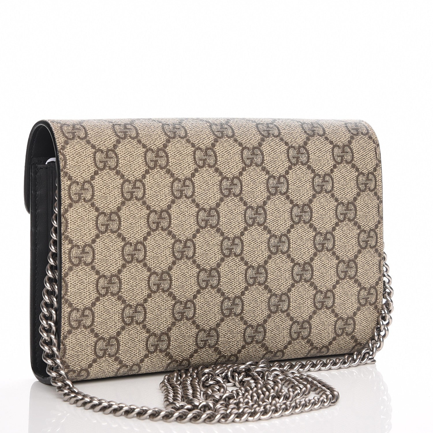 Gucci GG Supreme Monogram Mini Dionysus Chain Wallet Beige Black 3 of 6