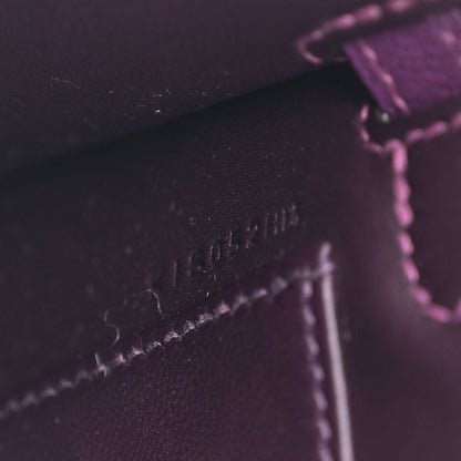 Hermes Chevre Mysore Verso Mini Kelly Sellier 20 Violet Raisin 7 of 11